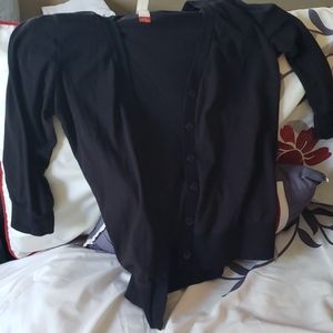 3/4 sleeve open front cardigan